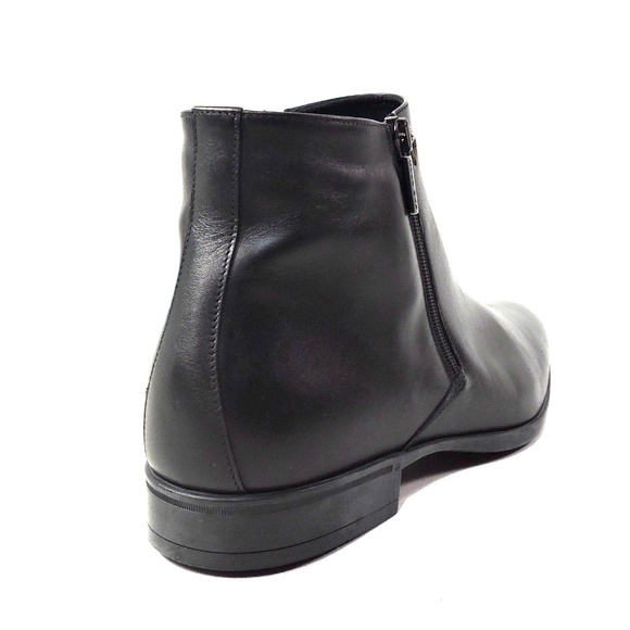 GOODMAN ?? MEN\'S BLACK SOFT LEATHER WINTER BOOTIE